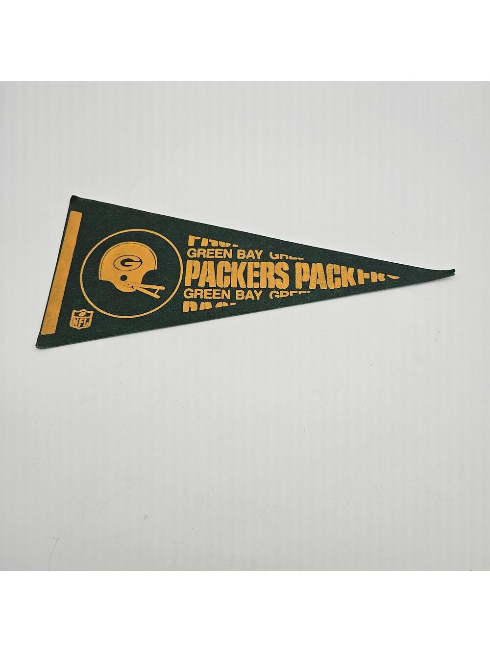 Vintage NFL Green Bay Packers Mini Felt Pennant 12"x5" 1970s